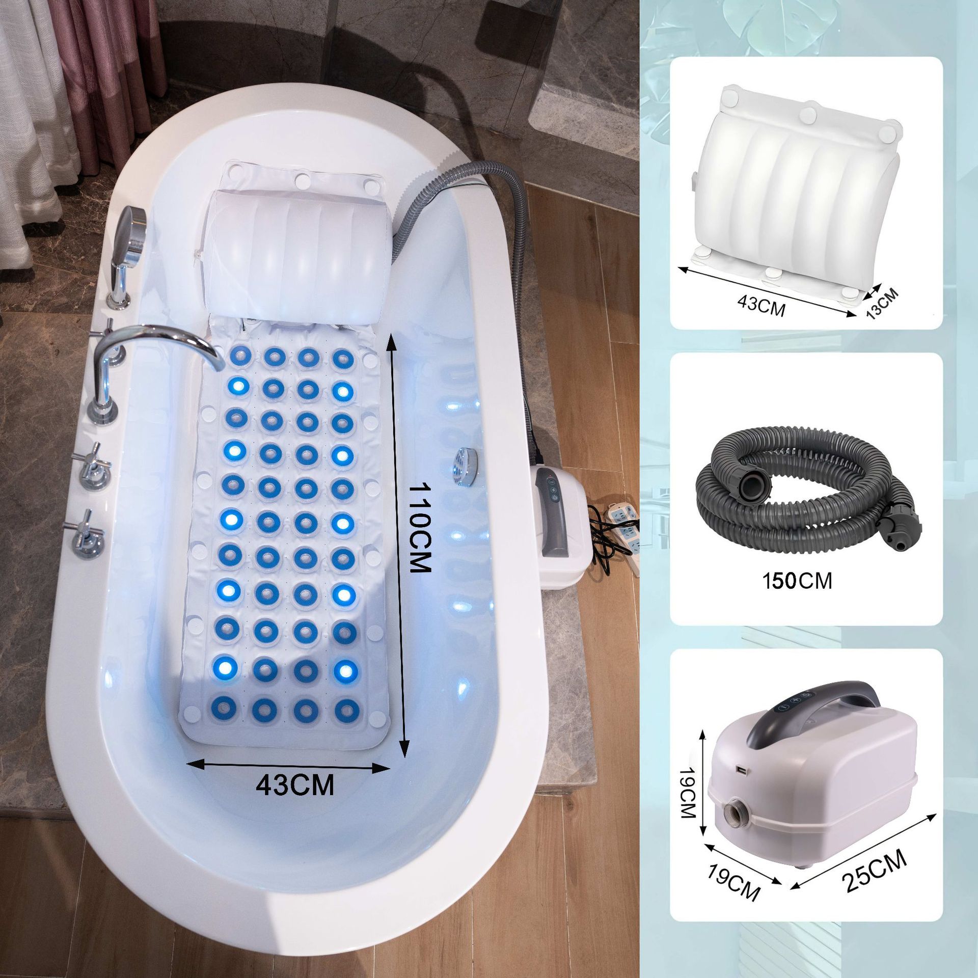 Health Within Wellness Center - وسادة تدليك بالعلاج المائي LXHL-3 مع