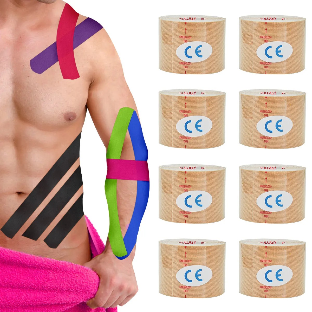 شريط علم الحركة المقاوم للماء  - مراجعة Kinesiology Tape Sports وسعره