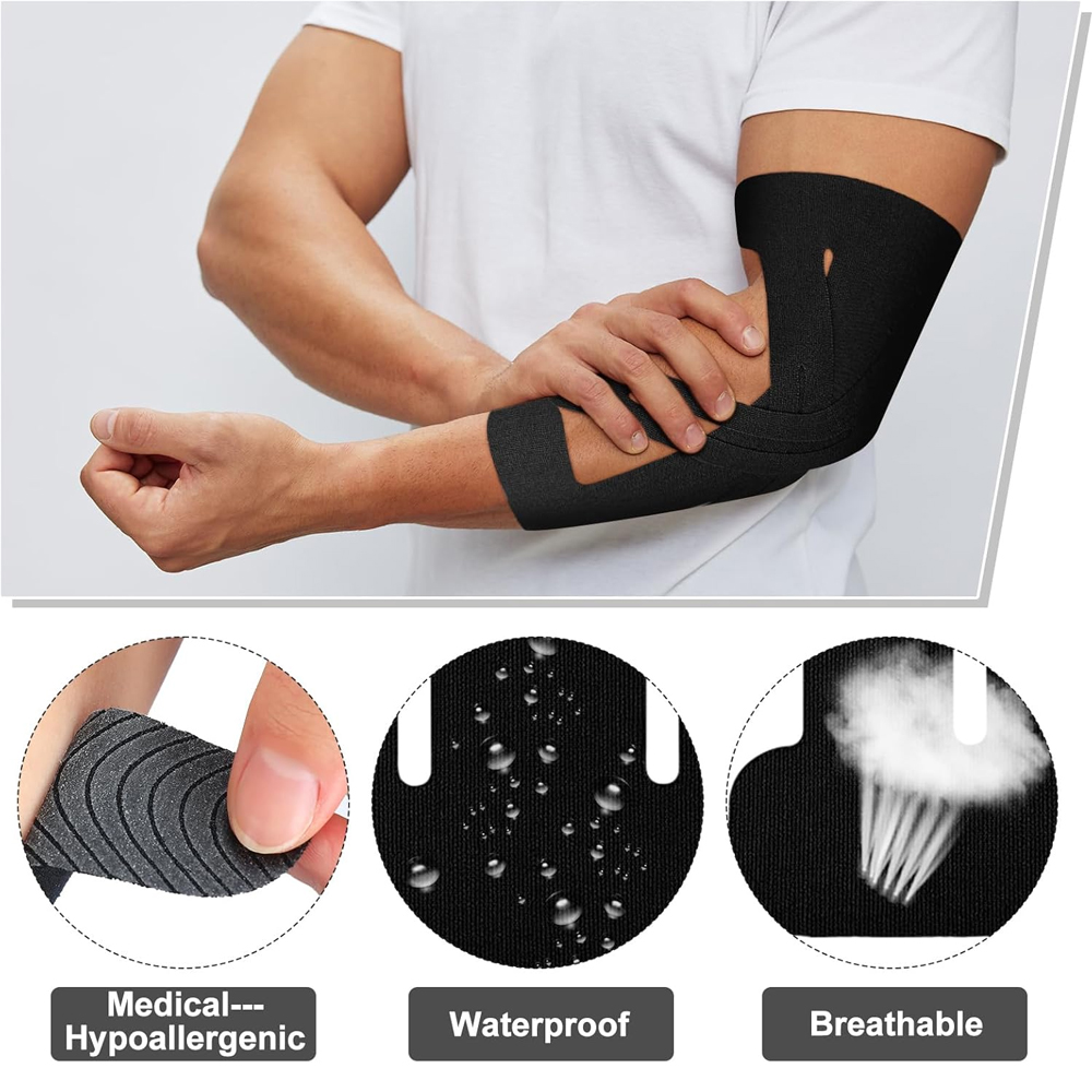 5 قطع من شريط علم الحركة مسبق  - مراجعة Kinesiology Tape Sports وسعره